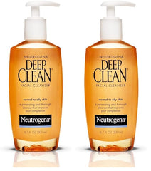 Neutrogena Deep Clean Daily Facial Cleanser with Beta Hydroxy Acid for Normal to Oily Skin,Alcohol-Free,Oil-Free & Non-Comedogenic,6.7 fl. oz,(Pack of 2)