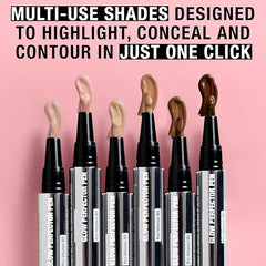 Neutrogena Healthy Skin Glow Perfector Pen, Lightweight Brightening Concealer Pen with Pro-Vitamin B5 & Vitamin E to Brighten Darkness & Dullness for a Natural, Radiant Highlight, Deep, 1 oz